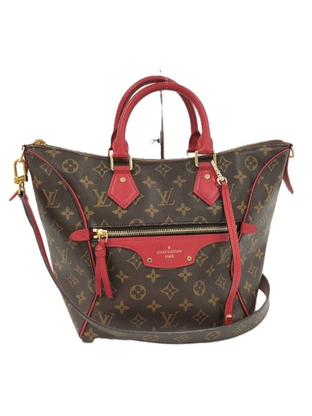 Louis Vuitton Tournelle PM 2-Way Handbag Monogram Coquelicot